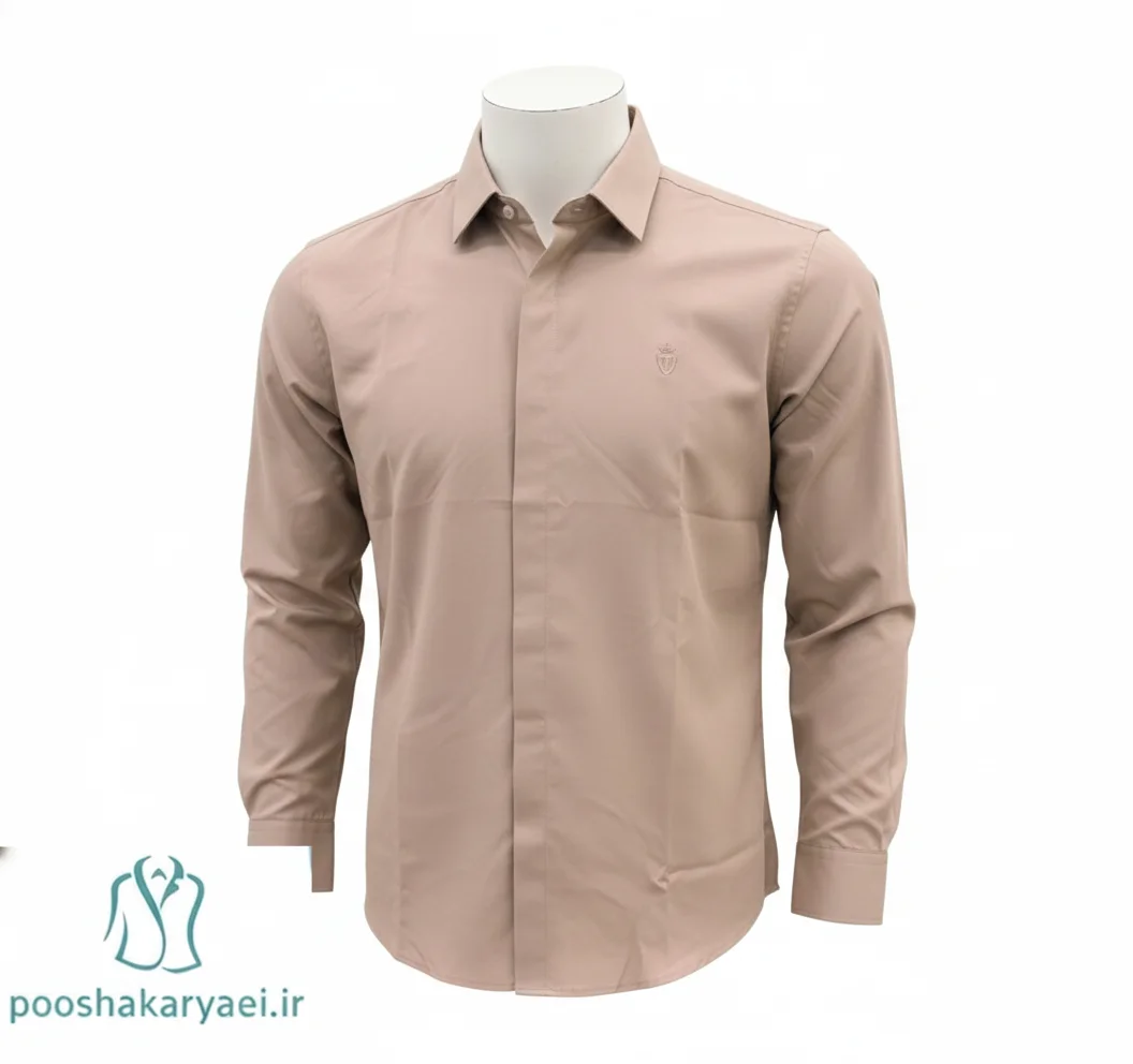 پیراهن نخی کورینا یقه دست دوز برند COTTON — تصویر ۴