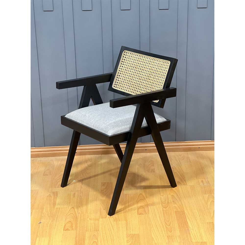 صندلی پشت حصیری مدل Japandi Rattan — تصویر ۶