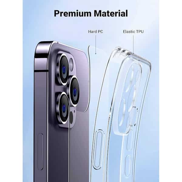 قاب محافظ شفاف ضدزردی آیفون 14 پرو 6.1 اینچ یوگرین مدل LP619 کد 90940