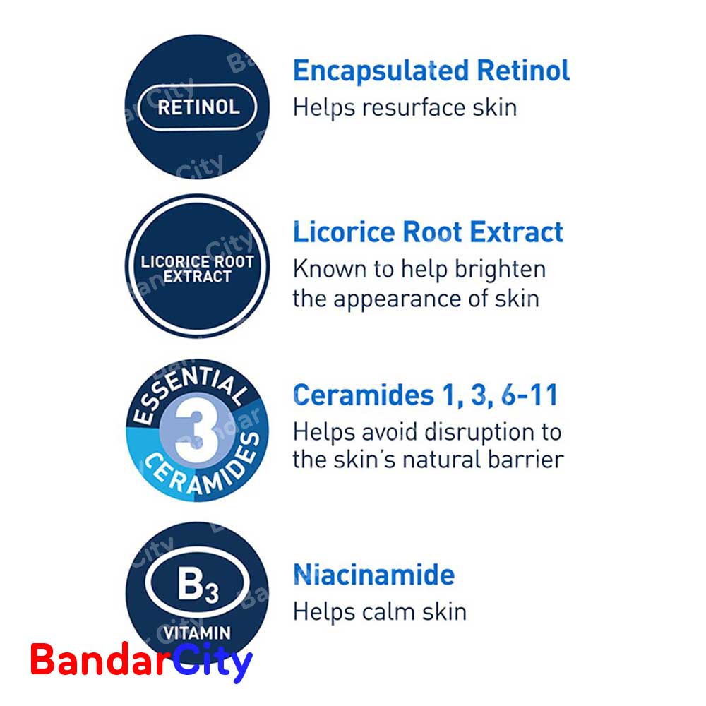 سرم بازسازی پوست سراوی مدل RETINOL حجم 30 میل — تصویر ۶
