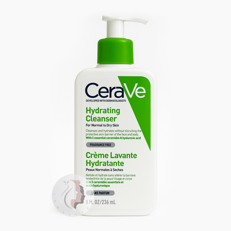 ژل شستشوی صورت سراوی مدل Hydrating مناسب پوست نرمال تا خشک حجم 236 میل