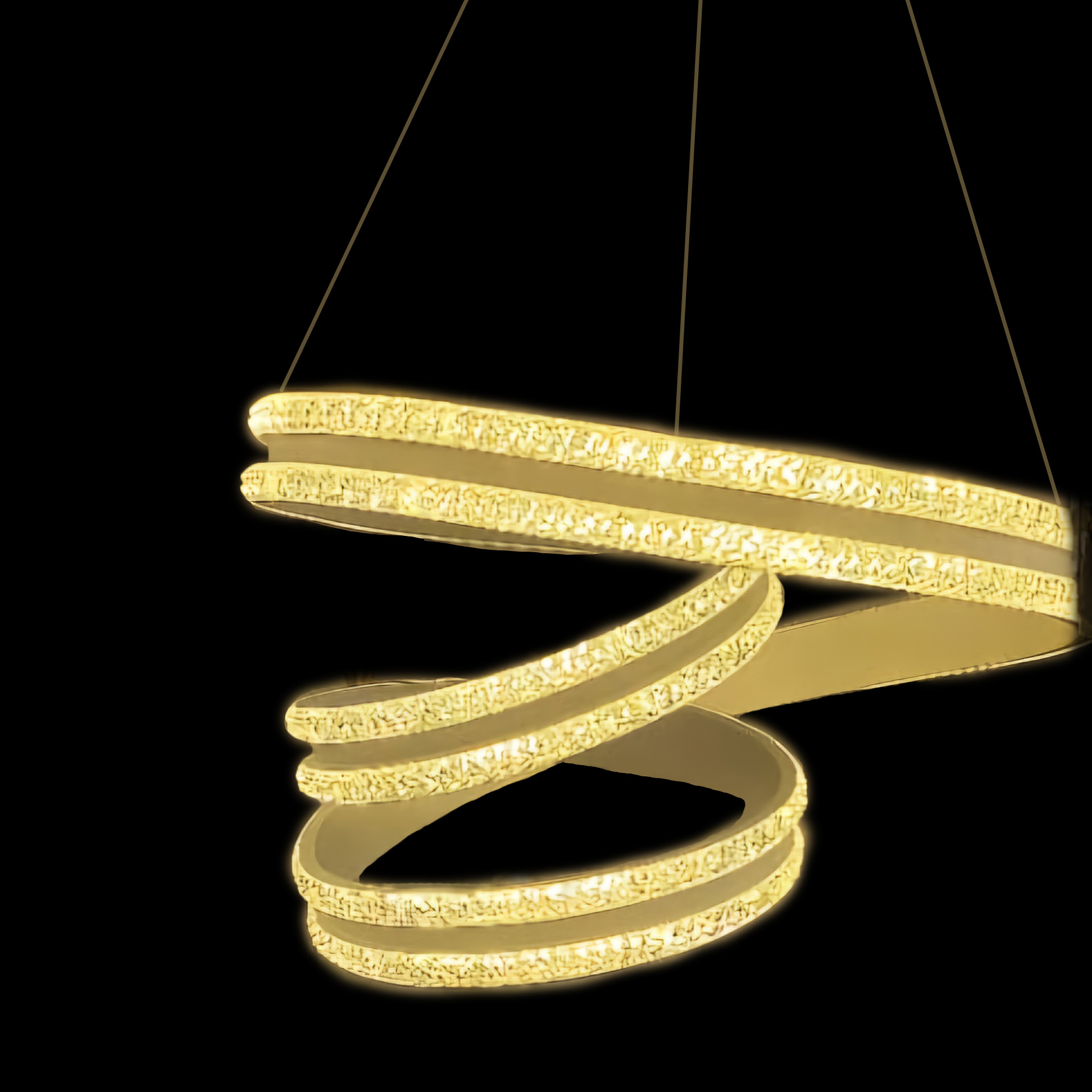 لوستر مدرن تودلی VIP کریستالی – سه لاین — تصویر ۲