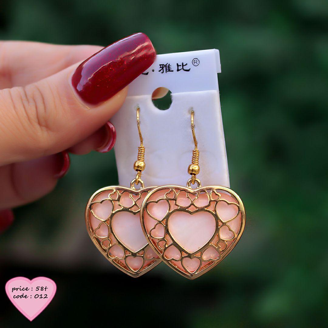 گوشواره طرح قلب کد 10223 — تصویر ۳