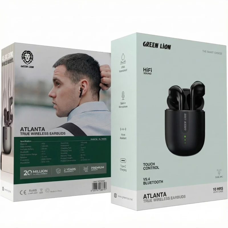 هندزفری بی‌سیم گرین لاین مدل Green Lion Atlanta True Wireless Earbuds — تصویر ۶