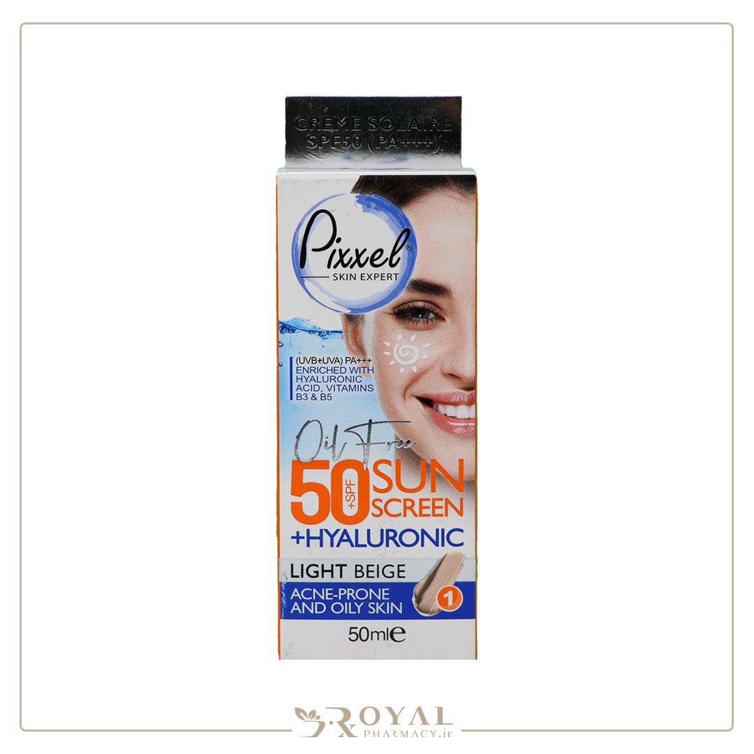 کرم ضد آفتاب بژ روشن SPF 50 پوست چرب و جوشدار پیکسل — تصویر ۳