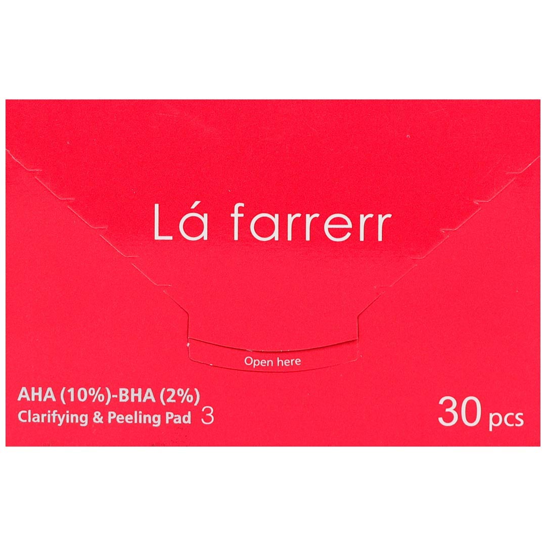 پد پاکسازی کننده و لایه بردار پوست حاوی 10% آچ آ و 2% بی اچ آ لافارر