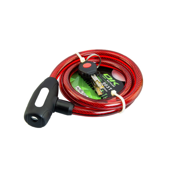 قفل دوچرخه برند اوکی – مدل OK 903T 12x850mm Cable Lock — تصویر ۲