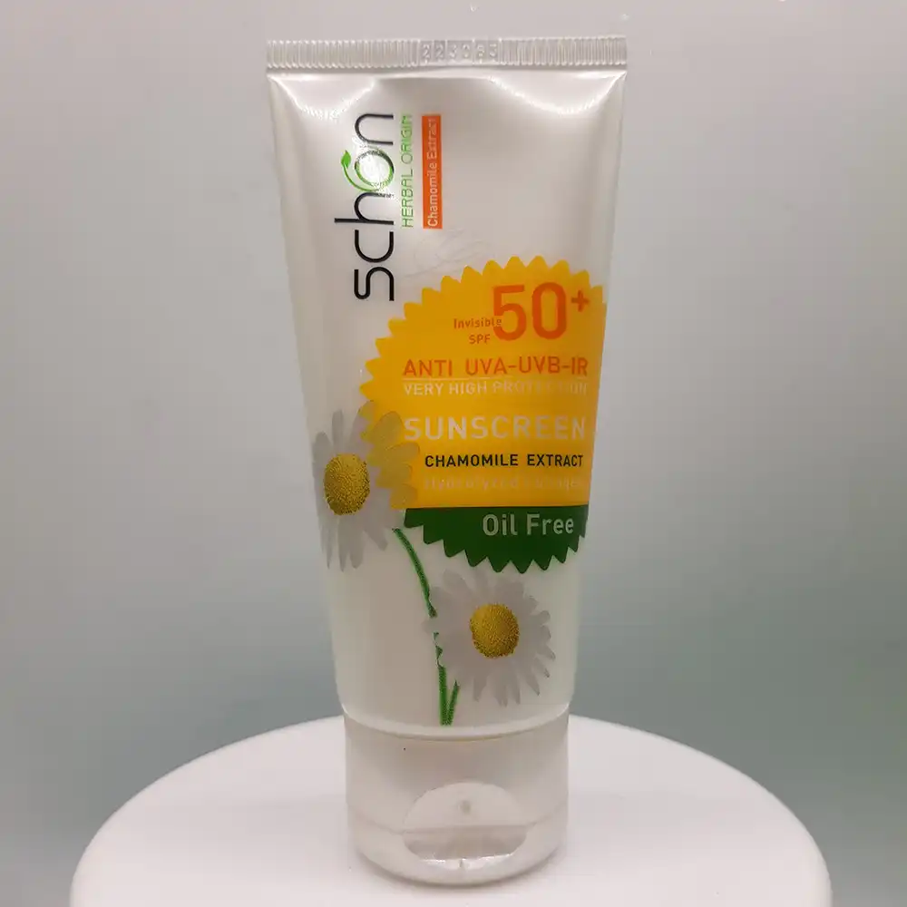 کرم ضد آفتاب فاقد چربی بدون رنگ شون (SPF50) schon حجم 50 میل — تصویر ۵