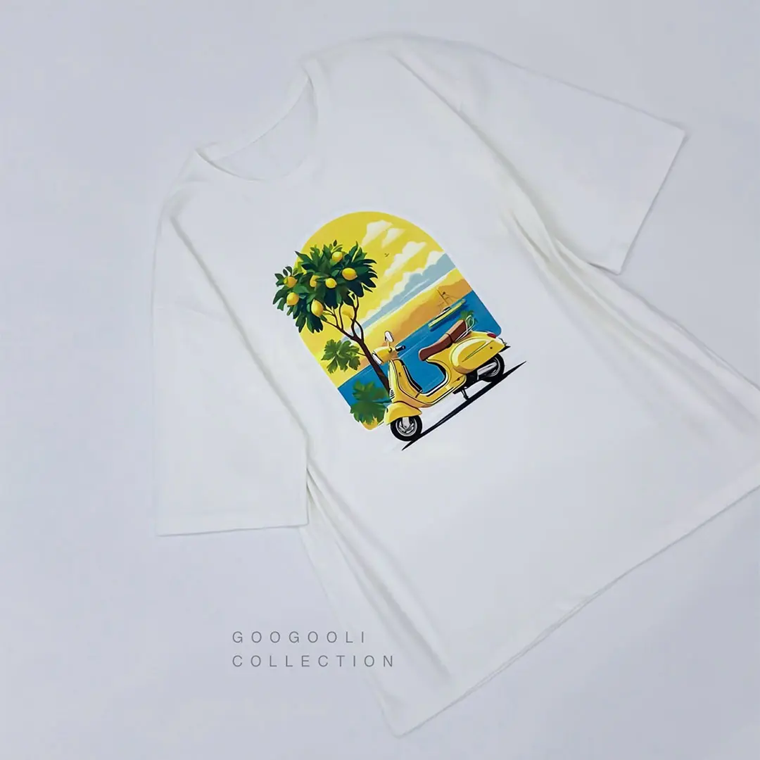 تیشرت چاپی طرح Summer زنانه — تصویر ۴