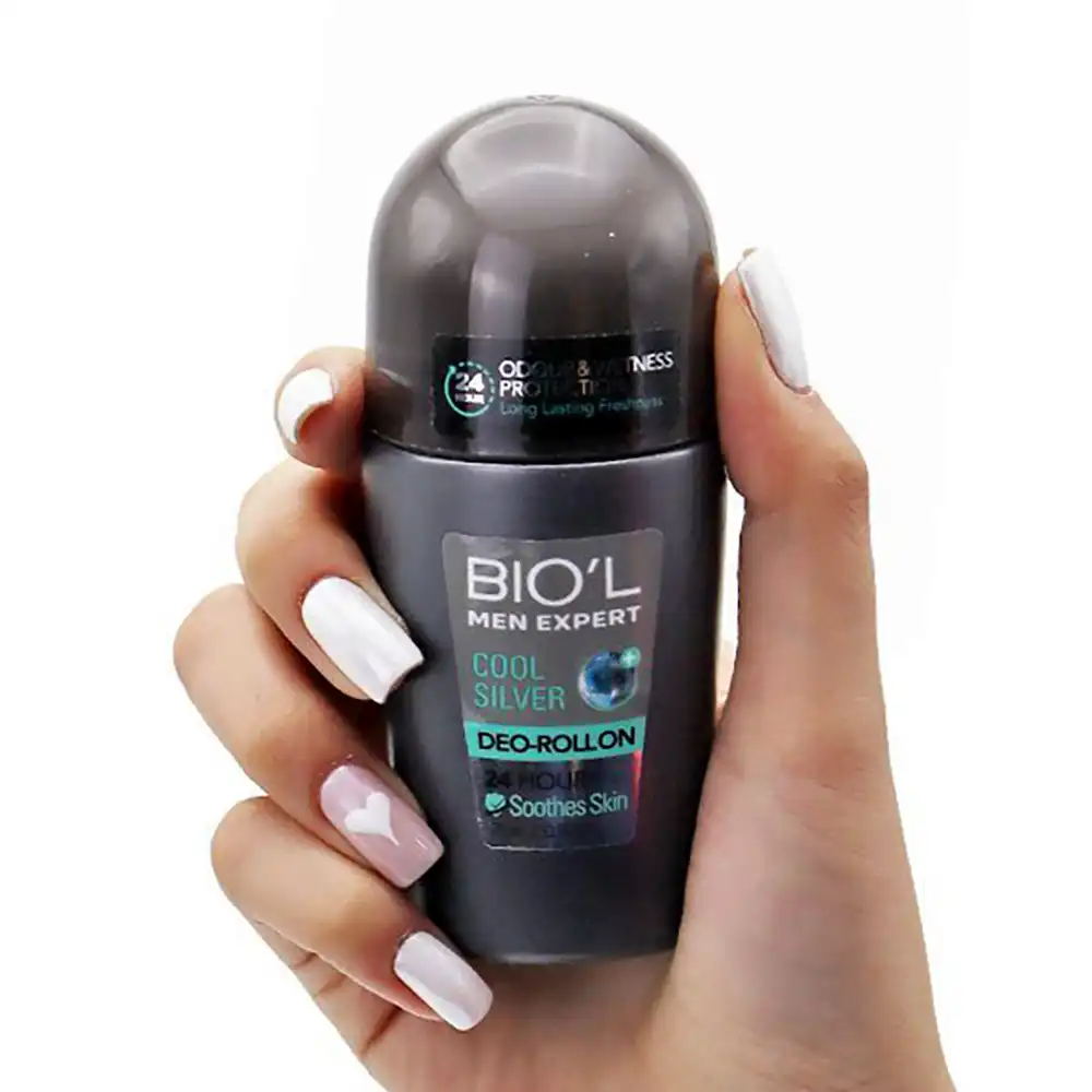 رول ضد تعریق مردانه بیول Biol مدل کول سیلور COOL SILVER حجم 75 میلی لیتر — تصویر ۴