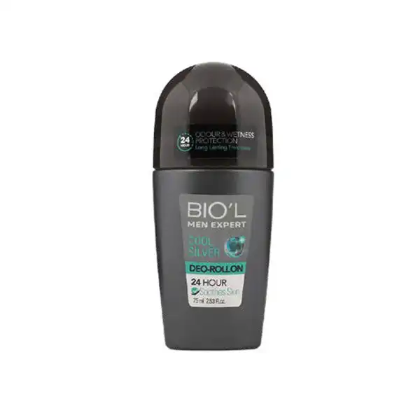 رول ضد تعریق مردانه بیول Biol مدل کول سیلور COOL SILVER حجم 75 میلی لیتر