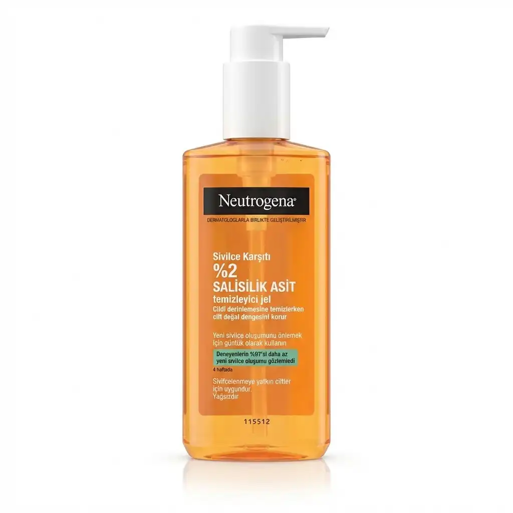 ژل شستشوی صورت ضد جوش نوتروژینا Neutrogena حاوی ۲٪ سالیسیلیک اسید مدل Sivilce Karşıtı حجم 200 میلی لیتر — تصویر ۲