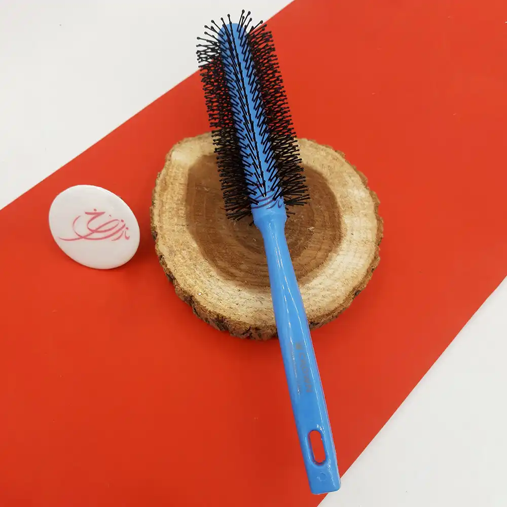 برس گرد حرفه‌ای حالت دهنده مو کرون Crown مدل nylon round sharp متوسط — تصویر ۲