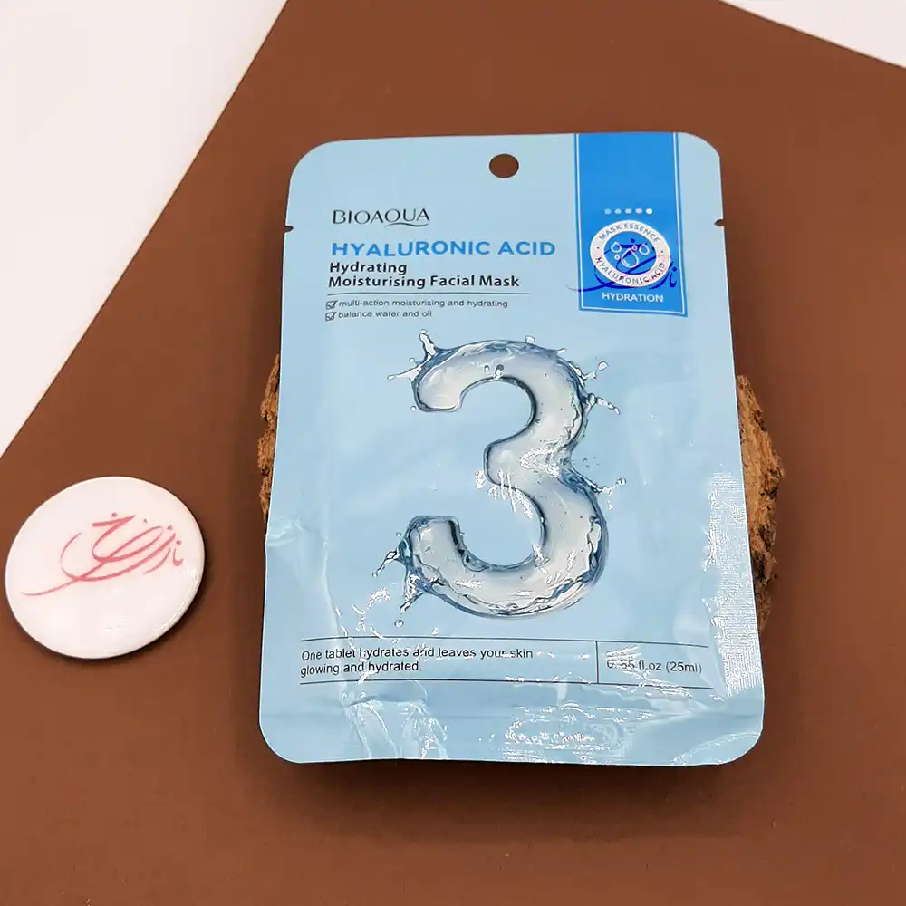 ماسک صورت ورقه ای بایوآکوا BIOAQUA مدل هیالورونیک اسید Hyaluronic Acid حجم 25 میلی لیتر — تصویر ۲