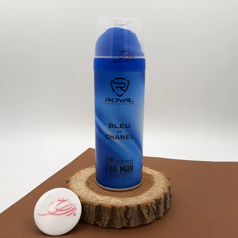 اسپری خوشبو کننده بدن رویال Royal مردانه مدل بلو دو شنل Bleu de Chanel حجم 200 میلی لیتر — تصویر ۲