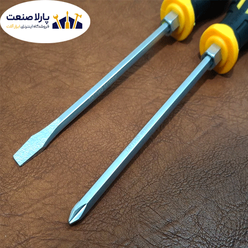 پیچ گوشتی ضربه خوردوسو و چهارسو تاتناد سایز 6×150 مجموعه 2 عددی — تصویر ۴