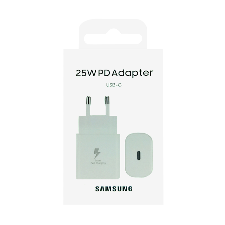 شارژر اورجینال SAMSUNG مدل 2پین 25w سفید