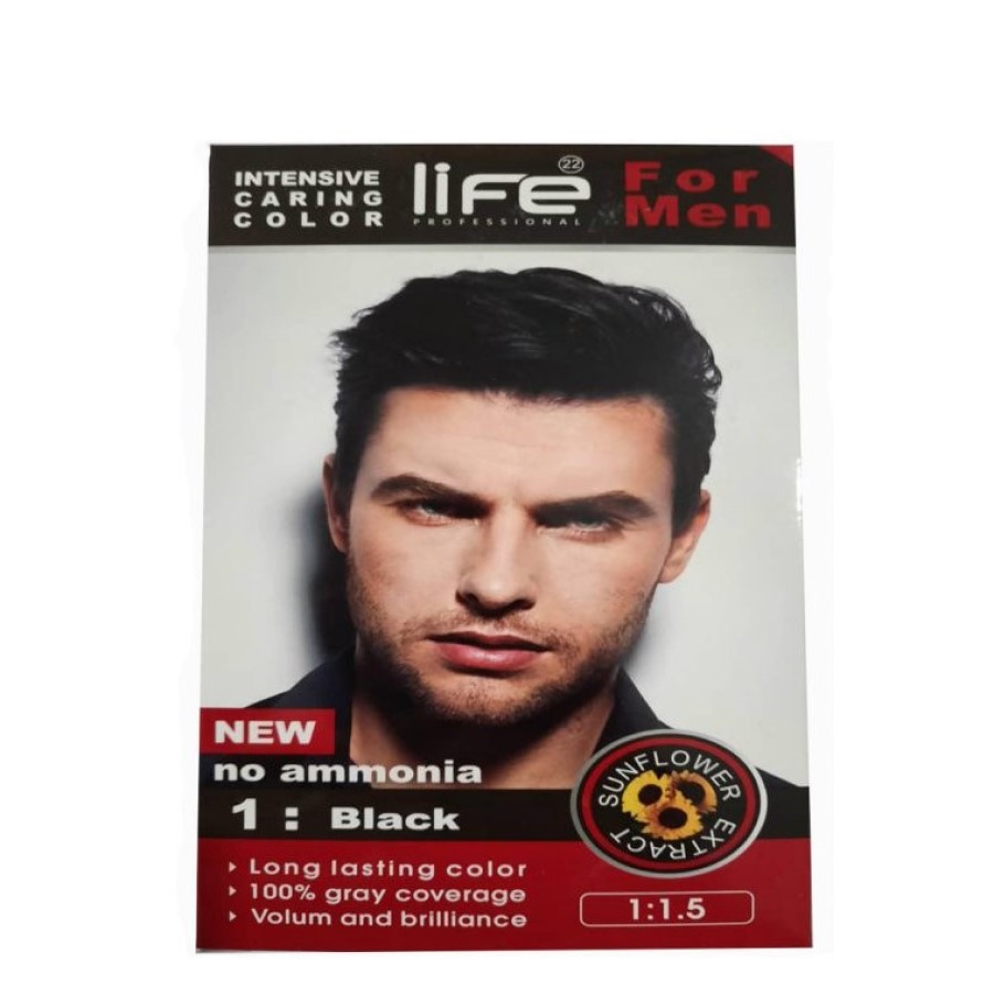 کیت رنگ مو لایف مشکی شماره 1 Life