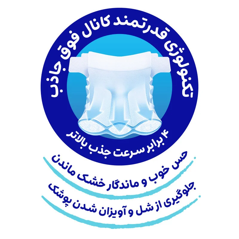 پوشک شورتی کانال دار سایز 7 بسته 20 عددی مای بیبی My Baby — تصویر ۴
