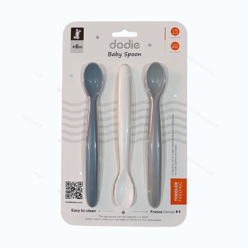 قاشق پلاستیکی نوزاد سه عددی دودی Dodie — تصویر ۵