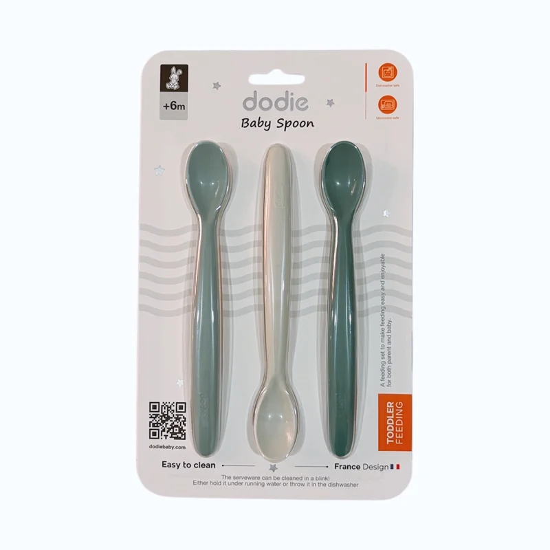 قاشق پلاستیکی نوزاد سه عددی دودی Dodie — تصویر ۴