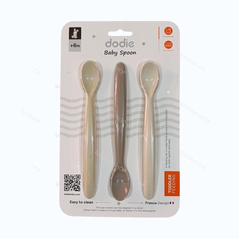 قاشق پلاستیکی نوزاد سه عددی دودی Dodie — تصویر ۶