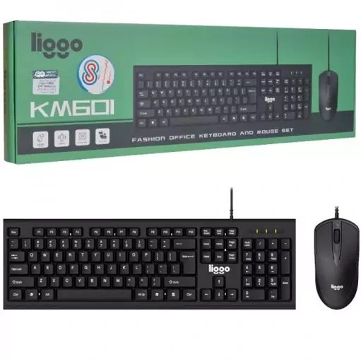 کیبورد و ماوس سیمی Liggo مدل MK601 — تصویر ۲