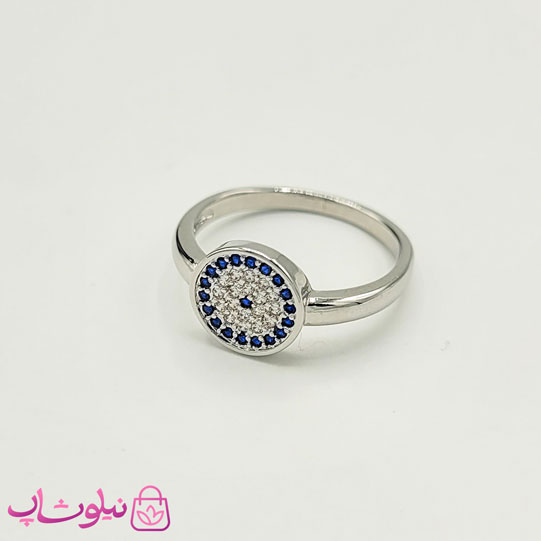 انگشتر دخترانه وای اس ایکس مدل چشم نظر کد 2291 — تصویر ۲