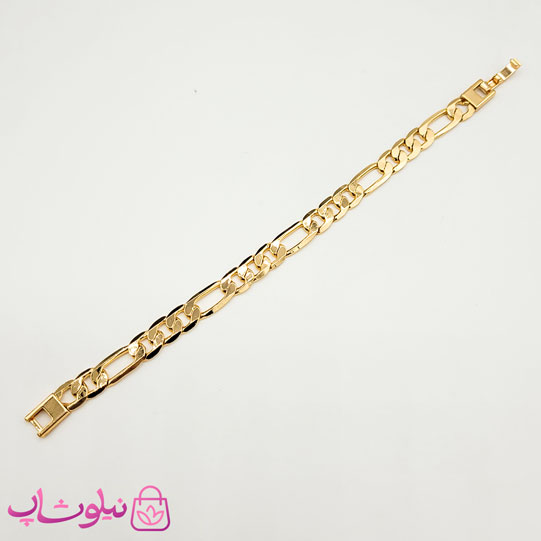 دستبند زنانه ysx مدل فیگارو طلایی کد 1591 — تصویر ۳