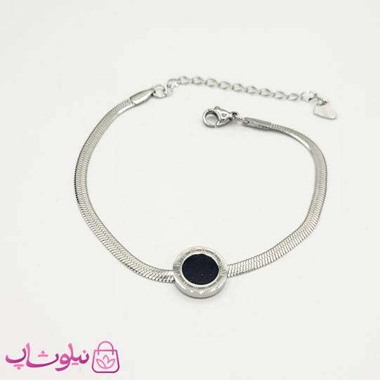 دستبند دخترانه بولگاری استیل نقره ای کد 791