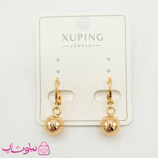 گوشواره آویز ژوپینگ مدل توپی آینه ای کد 2391