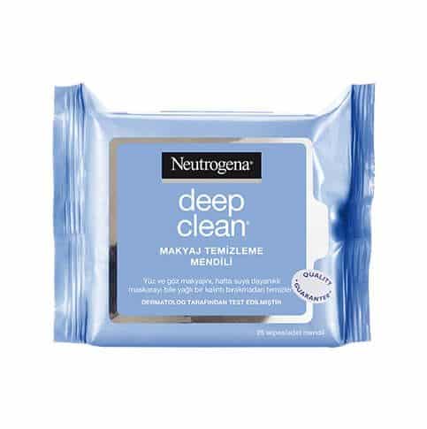 دستمال مرطوب پاک کننده آرایش نوتروژینا DEEP CLEAN تعداد 25 عددی — تصویر ۲