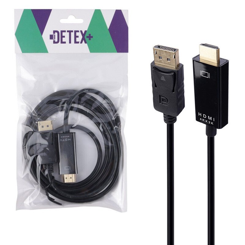 کابل تبدیل Display به HDMI دیتکس پلاس +Detex طول 1.8 متر — تصویر ۷