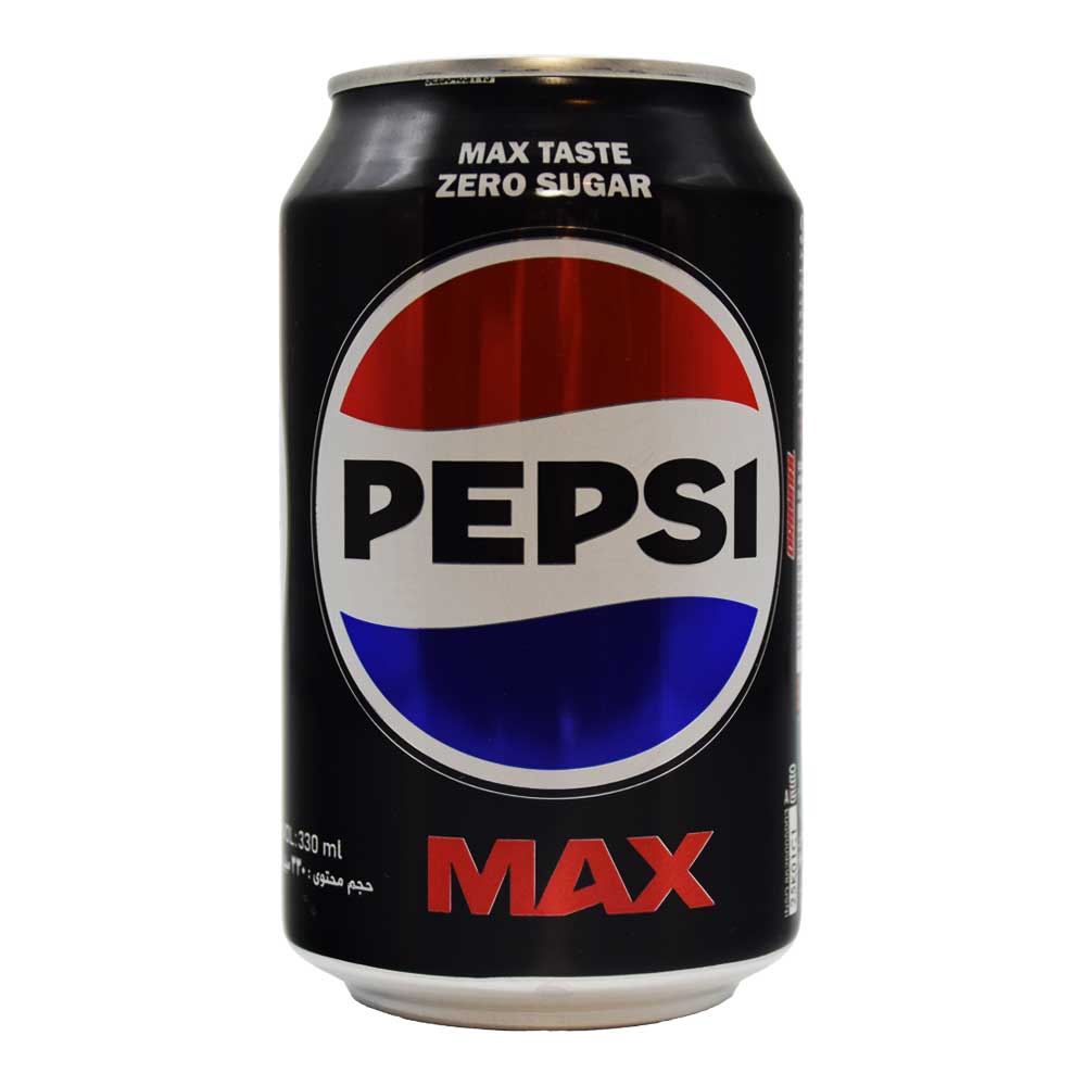 نوشابه بدون قند پپسی PEPSI مکس حجم 330 میلی لیتر