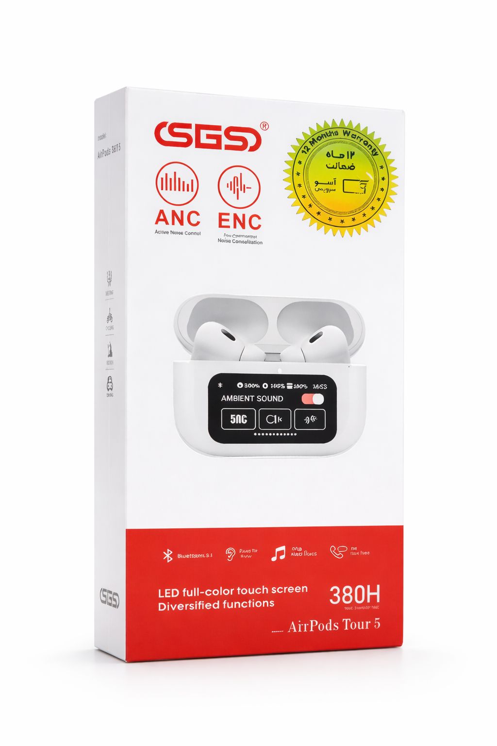ایرپاد SGS مدل AirPods Tour 5 با تضمین اصالت و گارانتی 12 ماهه