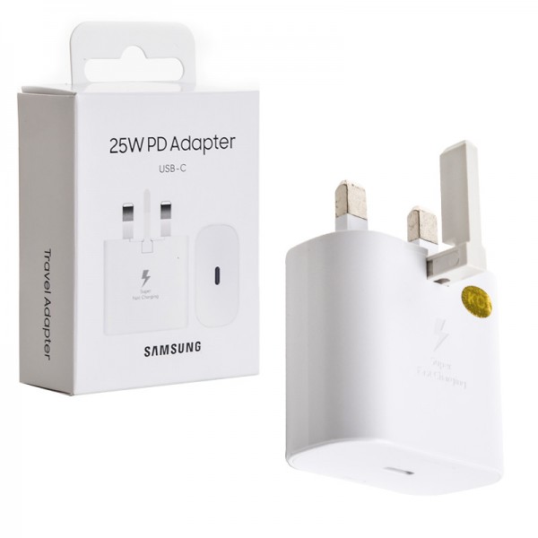 کلگی شارژر 25 وات سه شاخه اروپایی سامسونگ (Samsung) مدل EP-TA800NBEGWW با گارانتی ویستا حافظه — تصویر ۴
