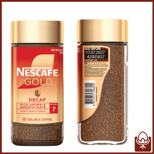 پودر قهوه فوری دیکف نسکافه گلد 100 گرمی – دو مدل اسپانیایی و آسیای شرقی | Nescafe Gold Decaf — تصویر ۵
