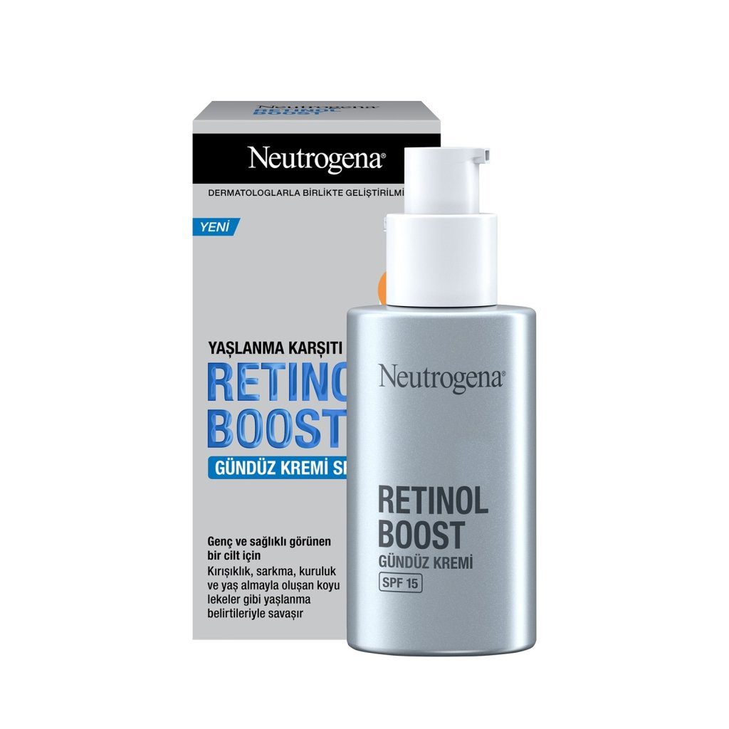 کرم ضد چروک روز و سفت کننده صورت نوتروژینا RETINOL BOOST با SPF 15 حجم 50 میلی لیتر — تصویر ۲