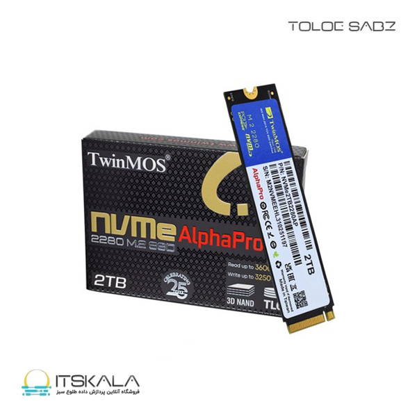 حافظه TwinMOS NVMe M.2 2280 SSD ظرفیت 2 ترابایت