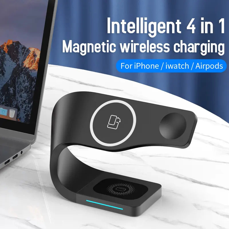 شارژر رومیزی مدل (4in1) Multifunctional Wireless Charging Stand LFX-178 — تصویر ۶