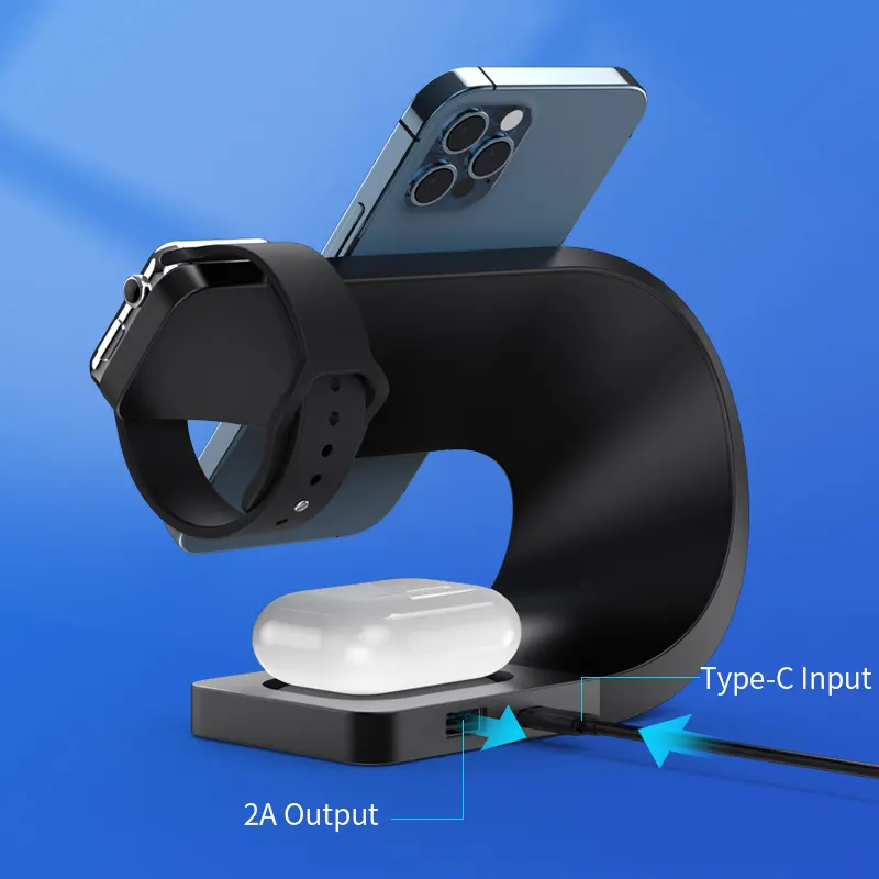 شارژر رومیزی مدل (4in1) Multifunctional Wireless Charging Stand LFX-178 — تصویر ۵