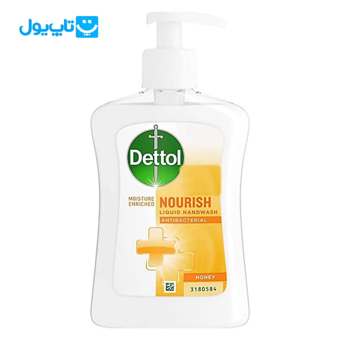 مایع دستشویی آنتی باکتریال دتول Dettol انگلستان مدل Nourish عصاره عسل حجم 250 میلی لیتر