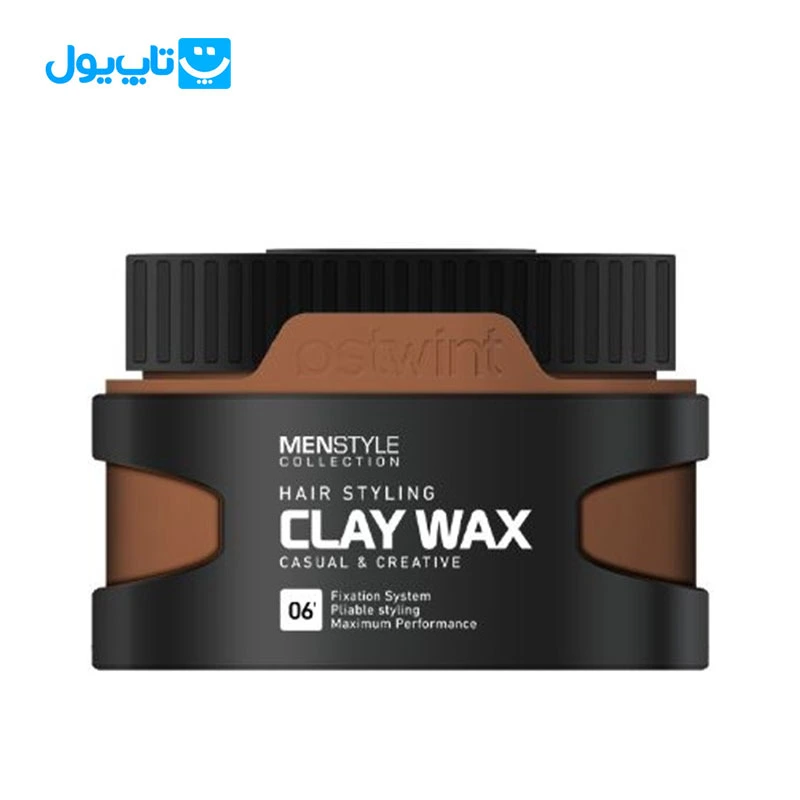 واکس مو استوینت Ostwint مدل Clay Wax حالت دهنده قوی حجم 150 میلی لیتر