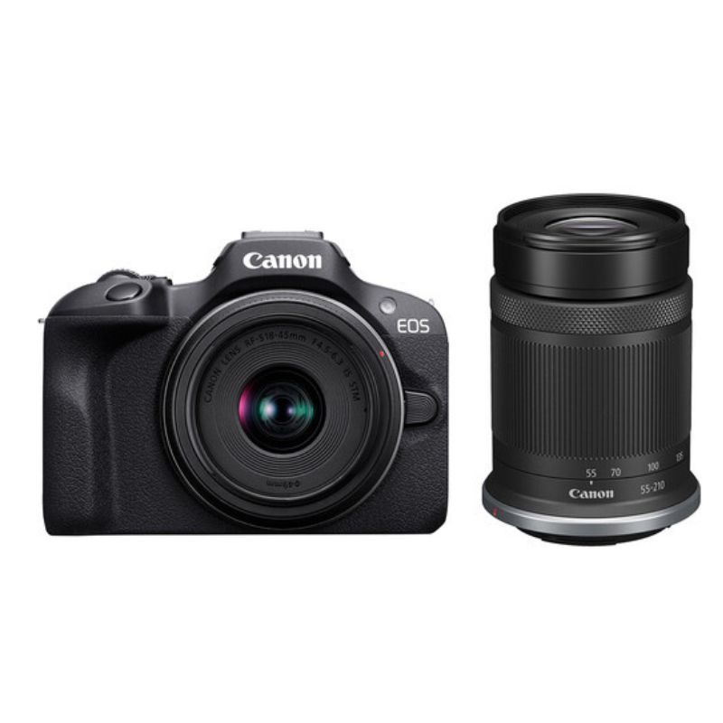 دوربین بدون آینه کانن Canon EOS R100 18-45mm and 55-210mm Lenses KitCanon EOS R100 18-45mm and 55-210mm Lenses Kit — تصویر ۲