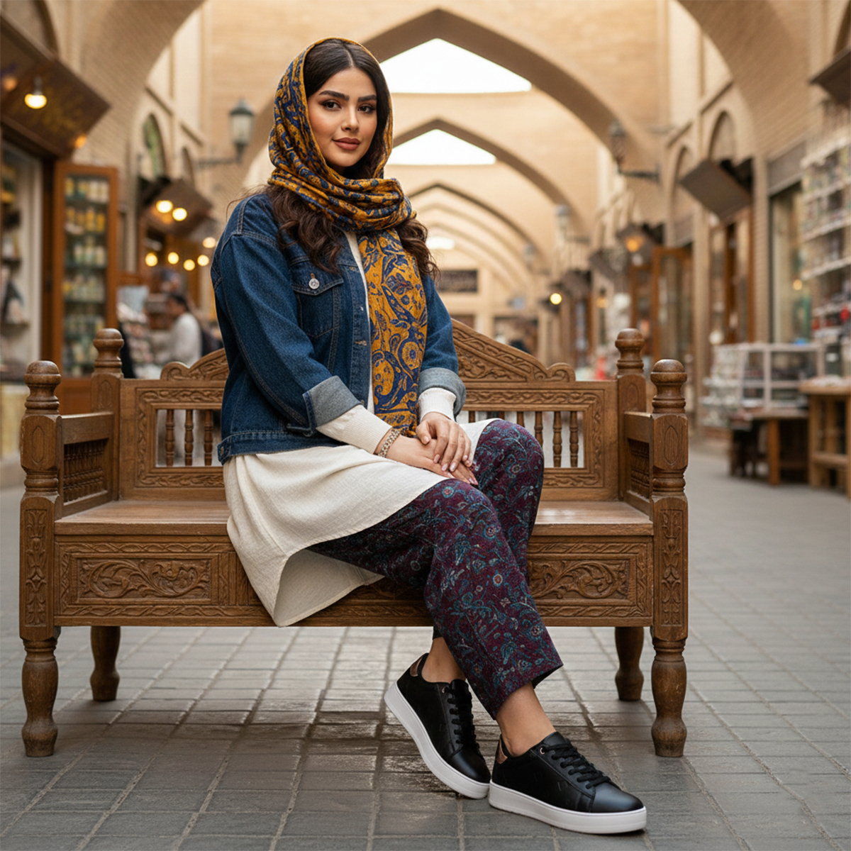 کفش زنانه روزمره مشکی برند اسمارا کد 6504 — تصویر ۴