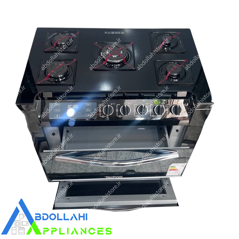 اجاق گاز طرح فر برند تکنو techno مدل 8500 با یکسال گارانتی — تصویر ۳