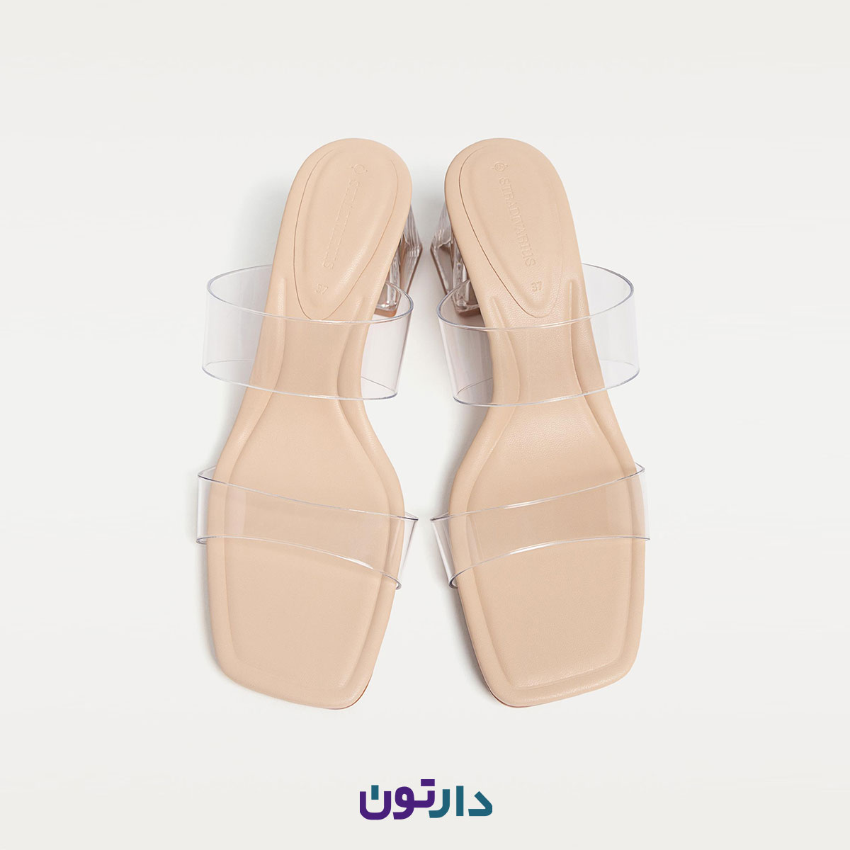 صندل پاشنه پهن طلقی برند استرادیواریوس مدل public desire — تصویر ۵