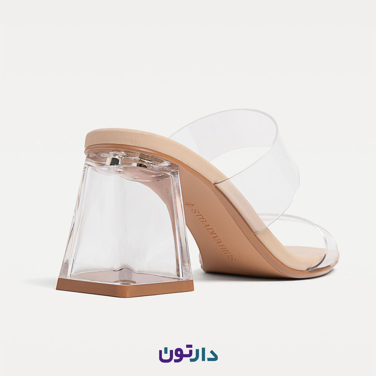 صندل پاشنه پهن طلقی برند استرادیواریوس مدل public desire — تصویر ۴