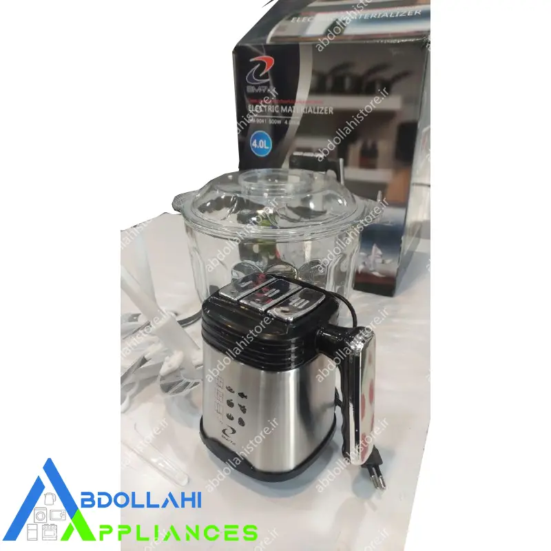 خردکن برقی 4 لیتری BM72 کاسه شیشه مدل 9041 — تصویر ۳