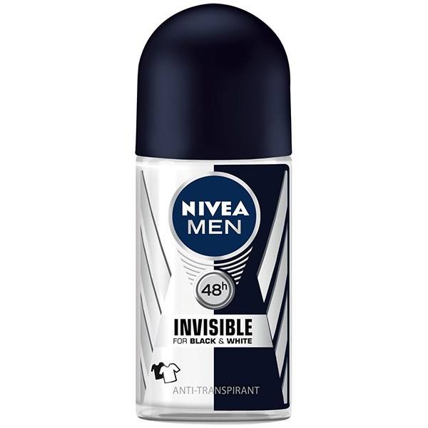 مام رول نیوا ضد تعریق مردانه نیوآ مدل Invisible Black And White حجم 50 میلی لیتر